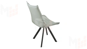 Стул Фэнди К2 Черный муар, Велюр Confetti Silver