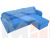 Угловой диван Бостон правый угол (Голубой)