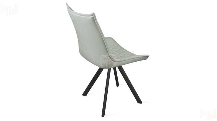 Стул Фэнди К2 Черный муар, Велюр Confetti Silver