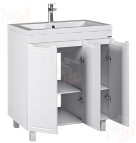 Тумба под умывальник "Andrea 75" 3D без ящика Домино