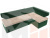 Кухонный угловой диван Омура правый угол (Бежевый\Зеленый)