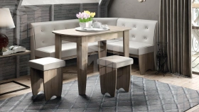 Кухонный уголок Барселона Дуб Сонома трюфель, Микровелюр Duna Brilliant