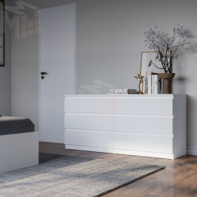 2.05.02.060.1 МАЛЬТА комод 6 ящиков 160х76 белый RU