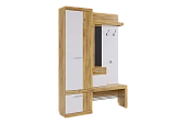 Прихожая Алекс  дуб крафт золотой/белое дерево