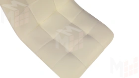 Стул Бруно (конус Т3) Белый муар, Кожзам Бежевый