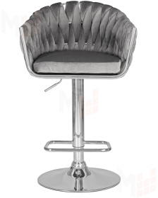 Стул барный DOBRIN MARCEL (серый велюр (MJ9-75))
