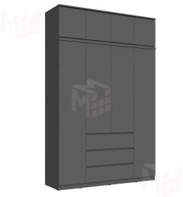 Шкаф Челси 1600 с антресолью, графит