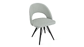 Стул Гэтсби К3 Черный муар, Велюр Confetti Silver