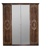 Шкаф Патрисия 4-дверный (1+2+1) с зеркалом караваджо глянец