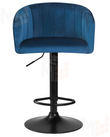 Стул барный DOBRIN DARCY BLACK (синий велюр (1922-20))