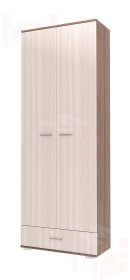 Шкаф с ящиком ИТАЛИЯ ШК1Я-800 Шимо темный-Шимо светлый