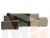 Угловой диван Хьюго левый угол (бежевый\зеленый\коричневый)