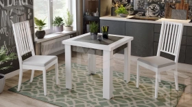 Стол раздвижной Хьюстон тип 3 Белый, Ателье темный