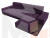 Угловой диван Леонардо правый угол (Фиолетовый)