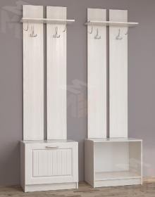 Вешалка с обувницей 2 Иннэс 6 МДФ