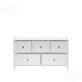 Комод Leset Хайди широкий 5 ящиков (Белый/Белый/Белый)