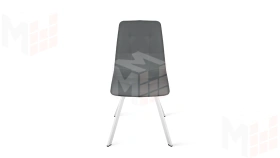 Стул Бруно (паук Т2) Белый муар, Кожзам Серый