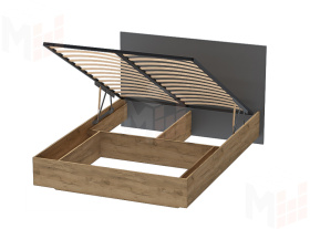 Кровать 1400 Квадро 031 М1 с подъёмным механизмом  Графит