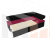 Кухонный угловой диван Омура правый угол (Бордовый\Черный)