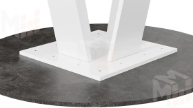 Стол обеденный Райнер Тип 1 Белый, Ателье темный