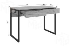 Стол Юниор белое дерево/белый муар