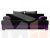 Диван прямой Ник-2 (Черный\Фиолетовый)