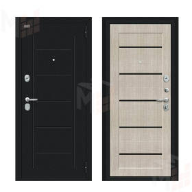 Входная металлическая дверь Борн Букле черное/Cappuccino Veralinga