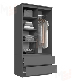 Шкаф Челси 2-х ств (графит)