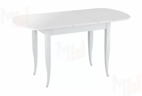 Стол раскладной Хоста с резными опорами Белый