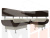 Кухонный угловой диван Альфа правый угол (Корфу 02\коричневый)