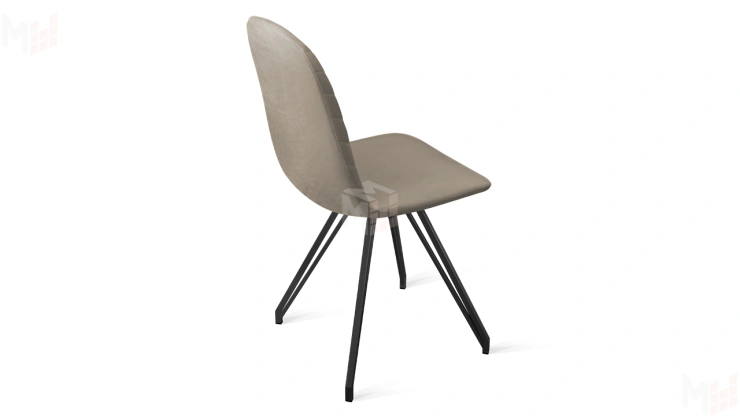 Стул Шерри К4 Черный муар, Велюр Confetti Smoke