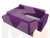 Угловой диван Майами левый угол (Фиолетовый\Черный)