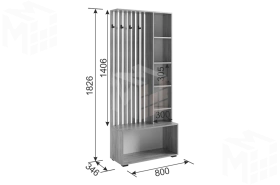 Прихожая Бери дуб крафт золотой/белое дерево