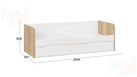 Кровать Порто - ТД-393.12.01 Белый