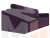 Диван прямой Принстон (Фиолетовый\Черный)