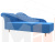 Кушетка Камерон левая (Голубой)