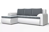 Угловой диван Ванкувер (левый) Белый, Серый