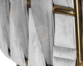 Стул барный DOBRIN EMMA GOLD (светло-серый велюр (135-37))