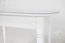 Стол раскладной Хоста с резными опорами Белый