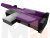 Угловой диван Сенатор левый угол (Фиолетовый\Черный)