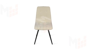 Стул Бруно (конус Т3) Черный муар матовый, Кожзам Бежевый