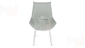 Стул Фэнди К1С  Белый матовый, Велюр Confetti Silver