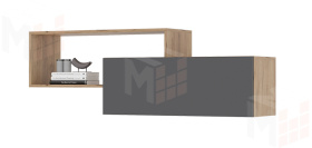 Полка Хелен ПЛ 01 дуб крафт золото - серый графит