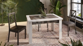 Стол раздвижной Хьюстон Тип 4  Белый, Ателье темный