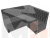 Кухонный угловой диван Мирта правый угол (Серый)