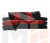 Угловой диван Венеция левый угол (Бордовый\Черный)