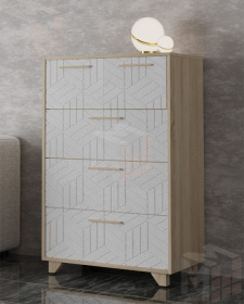 Комод Амстердам (дуб сонома/белый матовый)