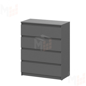 Комод 4 ящика Денвер Графит серый