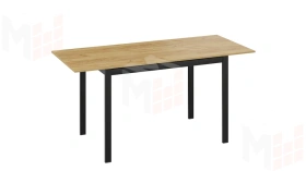 Стол раздвижной Слайд Тип 2 Черный муар, Дуб Крафт золотой