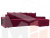 Угловой диван Дубай правый угол (Бордовый)